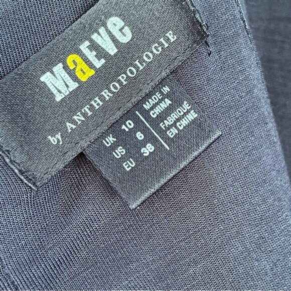 Anthropologie Maeve Sew it Seams Dark Blue Midi Dress 6 - Picture 8 of 10